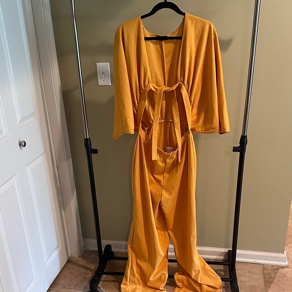 PrettyLittleThing Yellow Jumpsuit